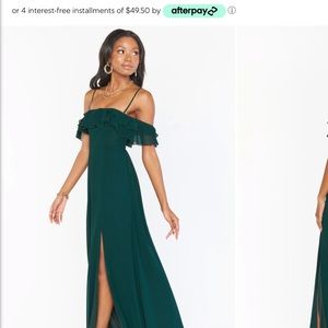 Show me your mumu emerald green dress